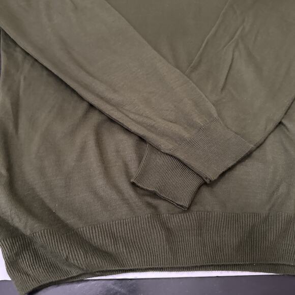 Tailored Recreation Premium Sweater Men XL Green Wool Blend Mock Neck Fitted EUC - Picture 2 of 7